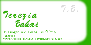 terezia bakai business card